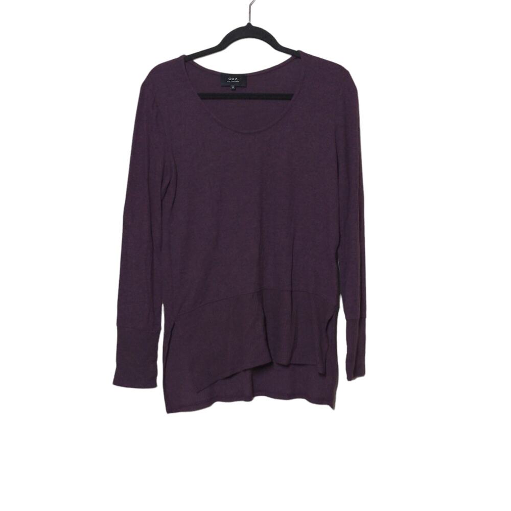 Anthropologie COA Maroon Sweater Long Sleeves Rayon Side Slits – Size S